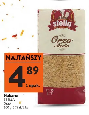 Makaron Stella Orzo promocja w Intermarche