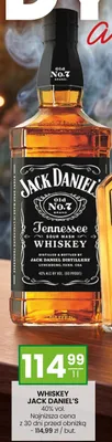 Whiskey Jack Daniel's 40% vol. promocja w Twój Market