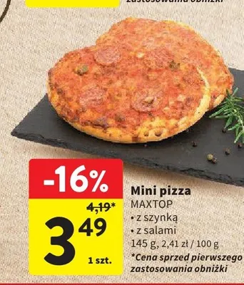 Mini pizza MAXTOP promocja w Intermarche