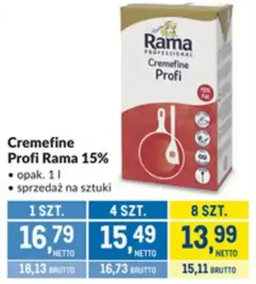 Cremefine Profi Rama 15% promocja w Makro