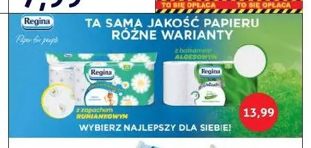 Papier toaletowy Regina Aloesowy promocja w Blue Stop