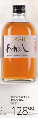 Whisky AKASHI 40% 500 ML promocja w Selgros