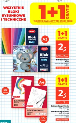 Bloki rysunkowe i techniczne promocja w Dealz