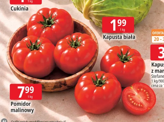 Pomidory malinowe promocja w Leclerc