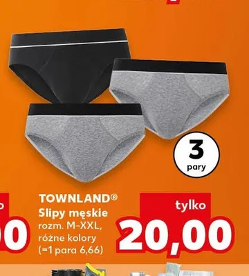 Slipy męskie TOWNLAND 3-pak promocja w Kaufland