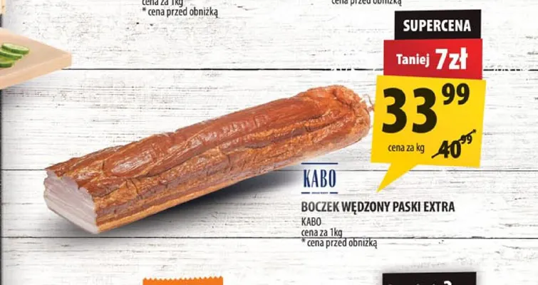 Boczek wędzony paski Extra Kabo promocja w Arhelan
