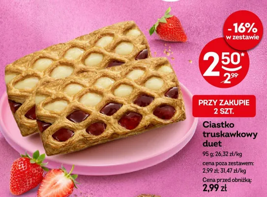 Ciastko truskawkowy duet promocja w Żabka