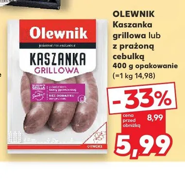 Kaszanka grillowa OLEWNIK promocja w Kaufland