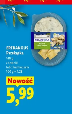 Przekąska z tzatziki Eridanous promocja w Lidl