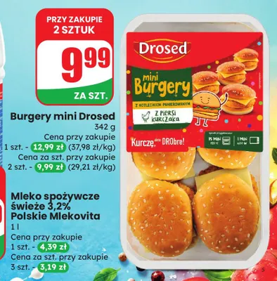 Burgery mini Drosed promocja w Dino