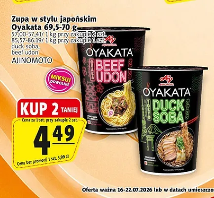 Zupa Duck Soba Oyakata promocja w Prim Market