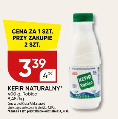 Kefir naturalny promocja w Chata Polska