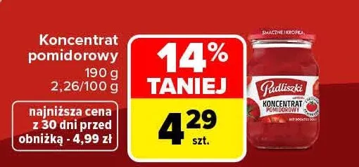 Koncentrat pomidorowy Pudliszki promocja w Carrefour
