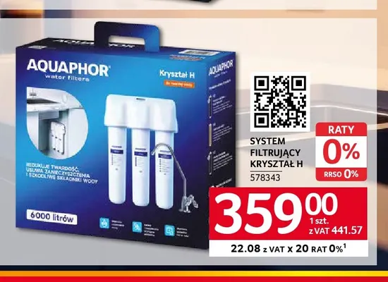 System filtrujący Kryształ H Aquaphor promocja w Selgros