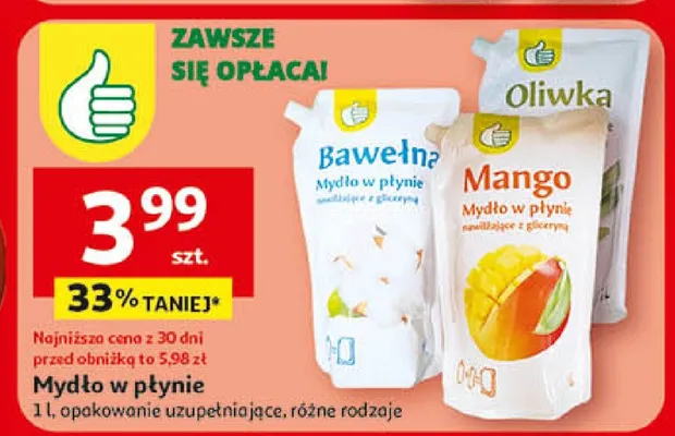 Mydło w płynie Bawełna promocja w Auchan