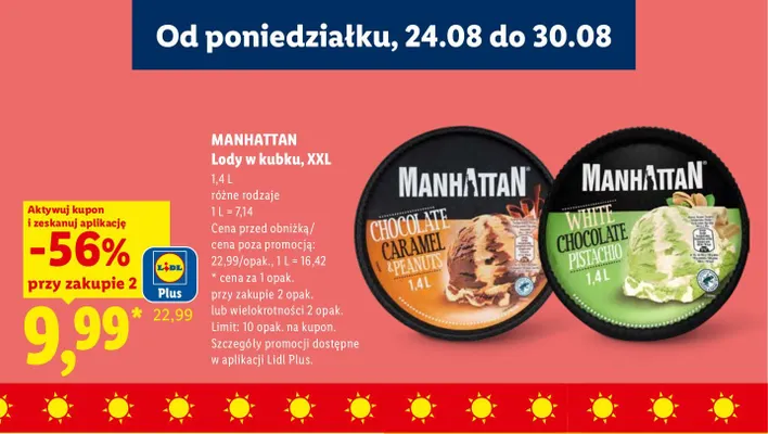 Lody Manhattan Chocolate Caramel & Peanuts XXL promocja w Lidl