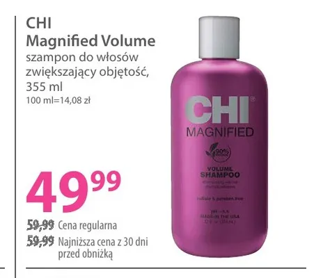 Magnified Volume szampon do włosów zwiększający objętość CHI promocja w Hebe