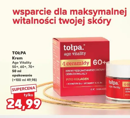 Krem do twarzy Tołpa Age Vitality 50+ 60+ 70+ promocja w Kaufland
