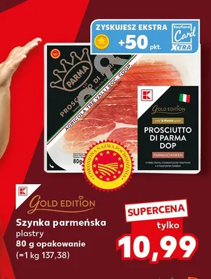 Szynka parmeńska plastry K-Gold Edition promocja w Kaufland