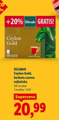 Herbata czarna cejlońska Ceylon Gold promocja w Lidl