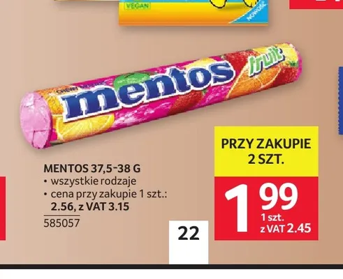 Drażetki Mentos promocja w Selgros