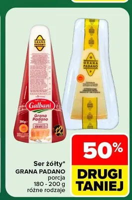 Ser żółty Grana Padano promocja w Carrefour