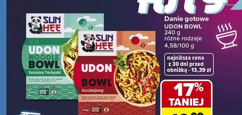 Danie gotowe UDON BOWL SUN HEE promocja w Carrefour