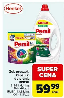 Żel do prania Color Gel Deep Clean Persil promocja w Carrefour