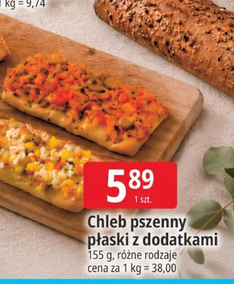 Chleb pszenny płaski z dodatkami promocja w Leclerc