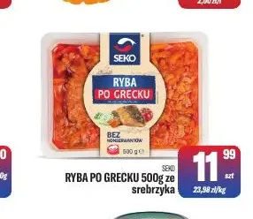 Ryba po grecku ze srebrzyka Seko promocja w Tomi Markt