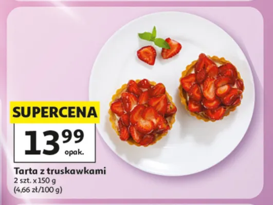Tarta z truskawkami promocja w Auchan
