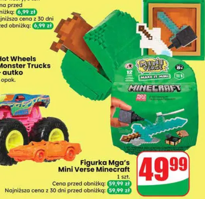 Hot Wheels Monster Trucks + autko 1 opak. promocja w Dino