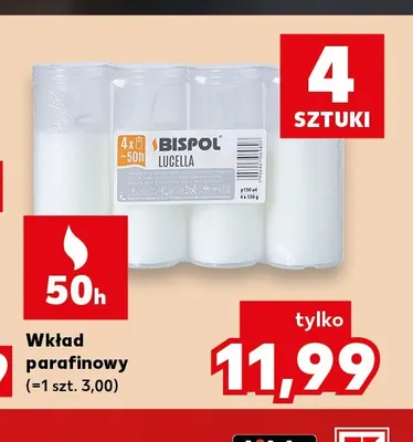 Wkład parafinowy Lucella Bispol 4-pak promocja w Kaufland