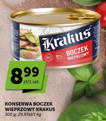Konserwa boczek wieprzowy Krakus promocja w Euro Sklep