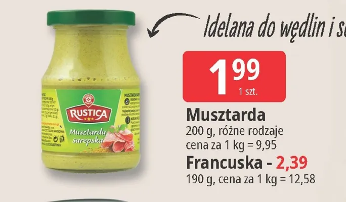 Musztarda różne rodzaje promocja w Leclerc