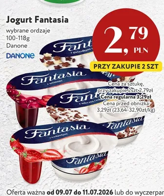 Jogurt Fantasia z mleczną czekoladą Danone promocja w Market Point