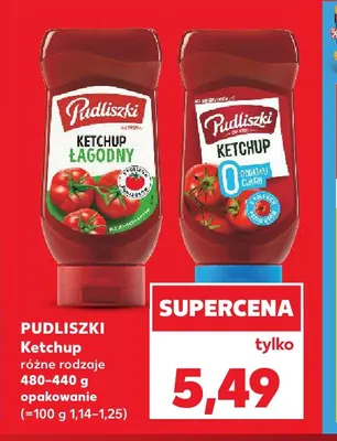 Ketchup łagodny Pudliszki promocja w Kaufland