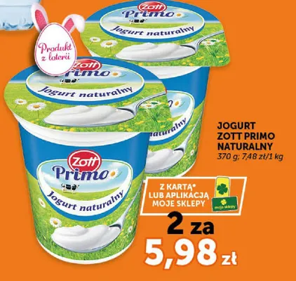 Jogurt naturalny Zott Primo promocja w Groszek