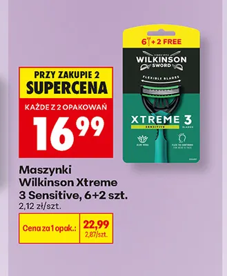 Maszynki Wilkinson Xtreme 3 Sensitive promocja w Biedronka