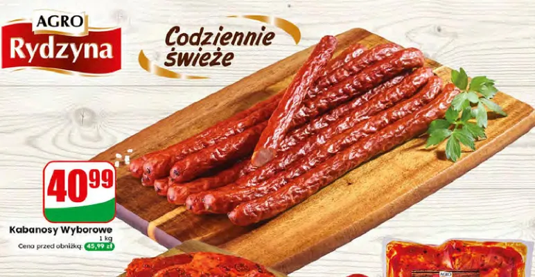 Kabanosy Wyborowe Agro Rydzyna promocja w Dino
