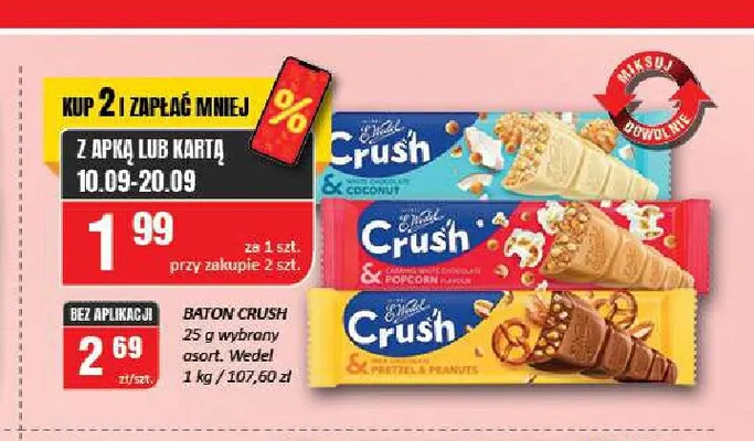 Baton Crush Popcorn E.Wedel promocja w Chorten
