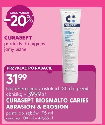 Pasta do zębów Biosmalto Caries Abrasion & Erosion promocja w Super-Pharm