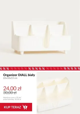 Organizer Diall biały promocja w Homla
