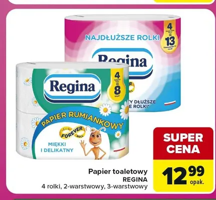 Papier toaletowy Regina 2-warstwowy 4-pak promocja w Carrefour Express