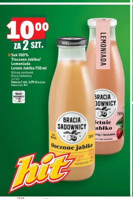Lemoniada Letnie Jabłko Bracia Sadownicy promocja w TOPAZ