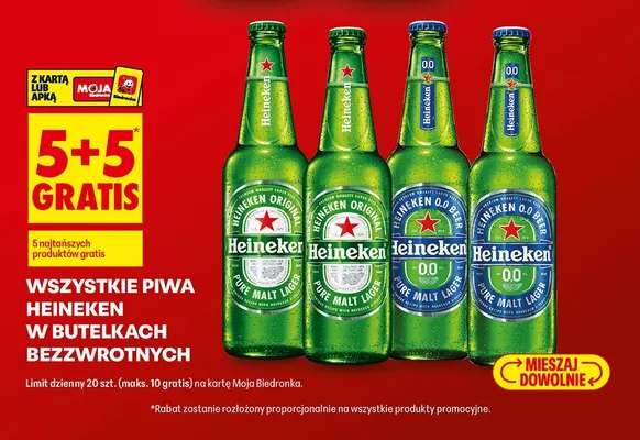 Piwo bezalkoholowe Heineken promocja w Biedronka