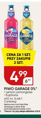 Piwo bezalkoholowe Garage 0% Lemon Lemongrass promocja w Chata Polska