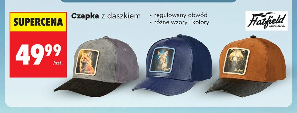 Czapka z daszkiem Hatfield promocja w Biedronka