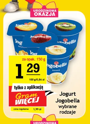 Jogurt Jogobella wybrane rodzaje Zott promocja w Gram Market