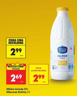 Mleko świeże 2% promocja w Biedronka